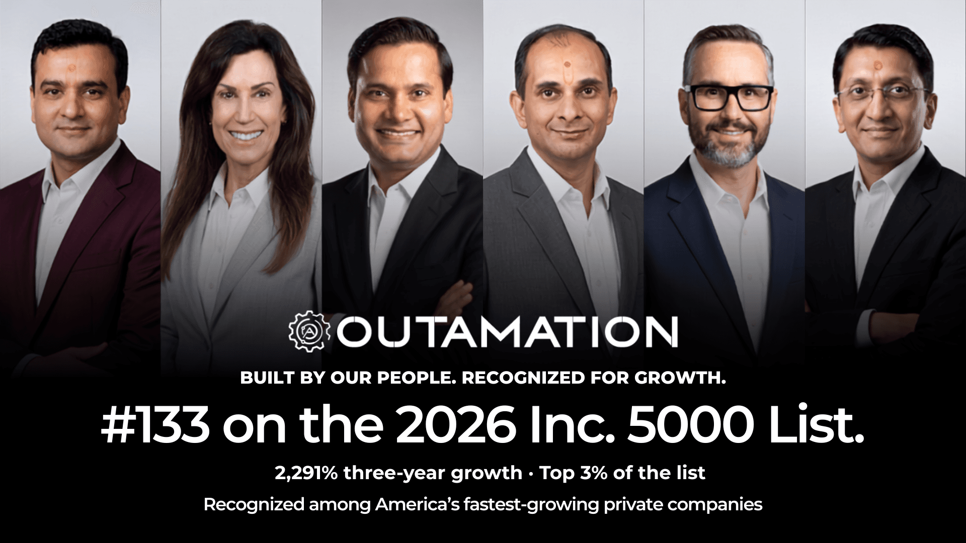 Outamation debuta en el Inc. 5000 de 2026 en el puesto #133, ubicándose entre las empresas privadas de más rápido crecimiento en Estados Unidos