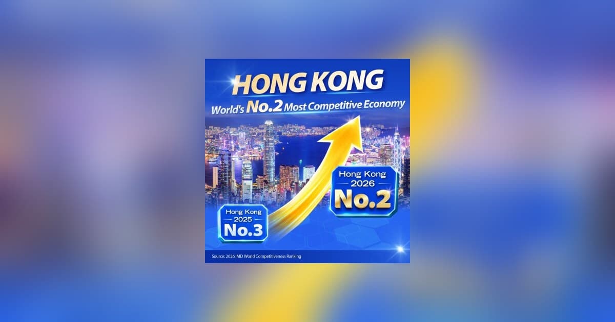 Hong Kong asciende al segundo puesto en el ranking mundial de competitividad