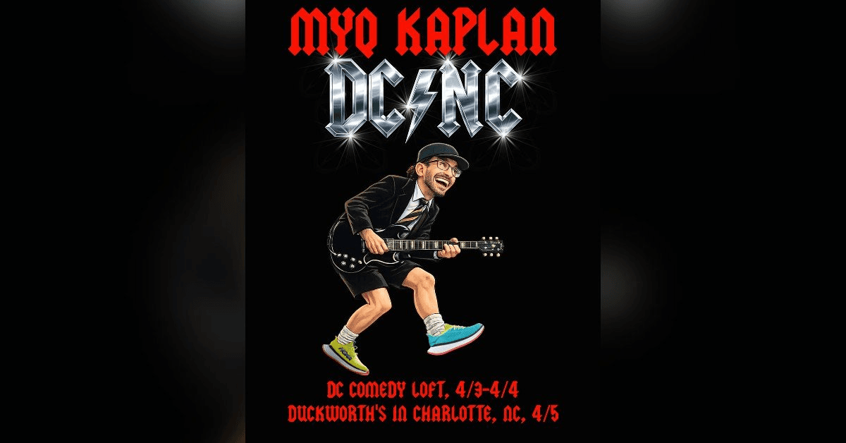 El comediante Myq Kaplan anuncia fechas de stand-up en abril para Washington DC y Charlotte
