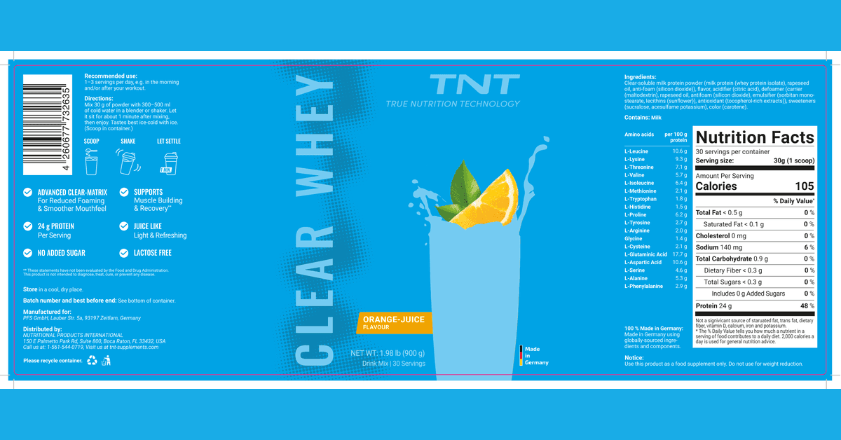TNT destaca CLEAR WHEY como alternativa proteica ligera para la expansión en el mercado estadounidense