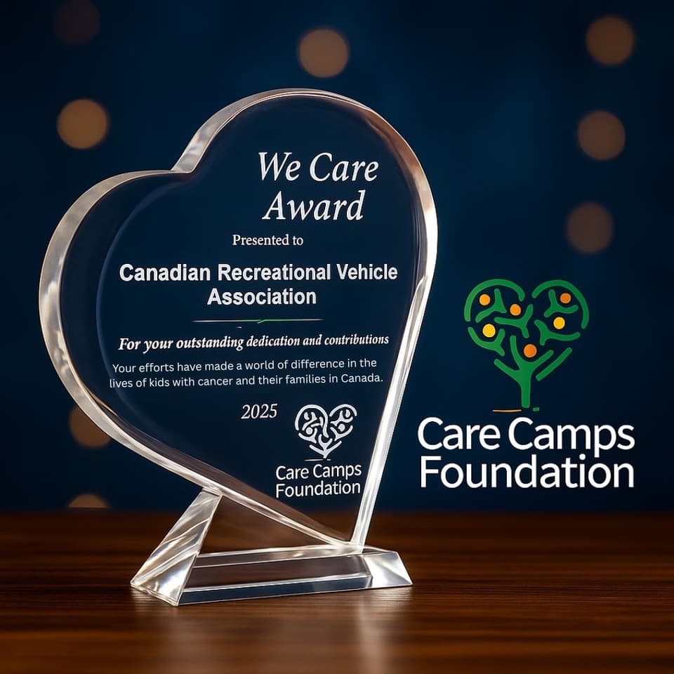La Asociación Canadiense de Vehículos Recreativos Recibe el Premio We Care por su Apoyo Nacional a los Campamentos de Oncología Pediátrica