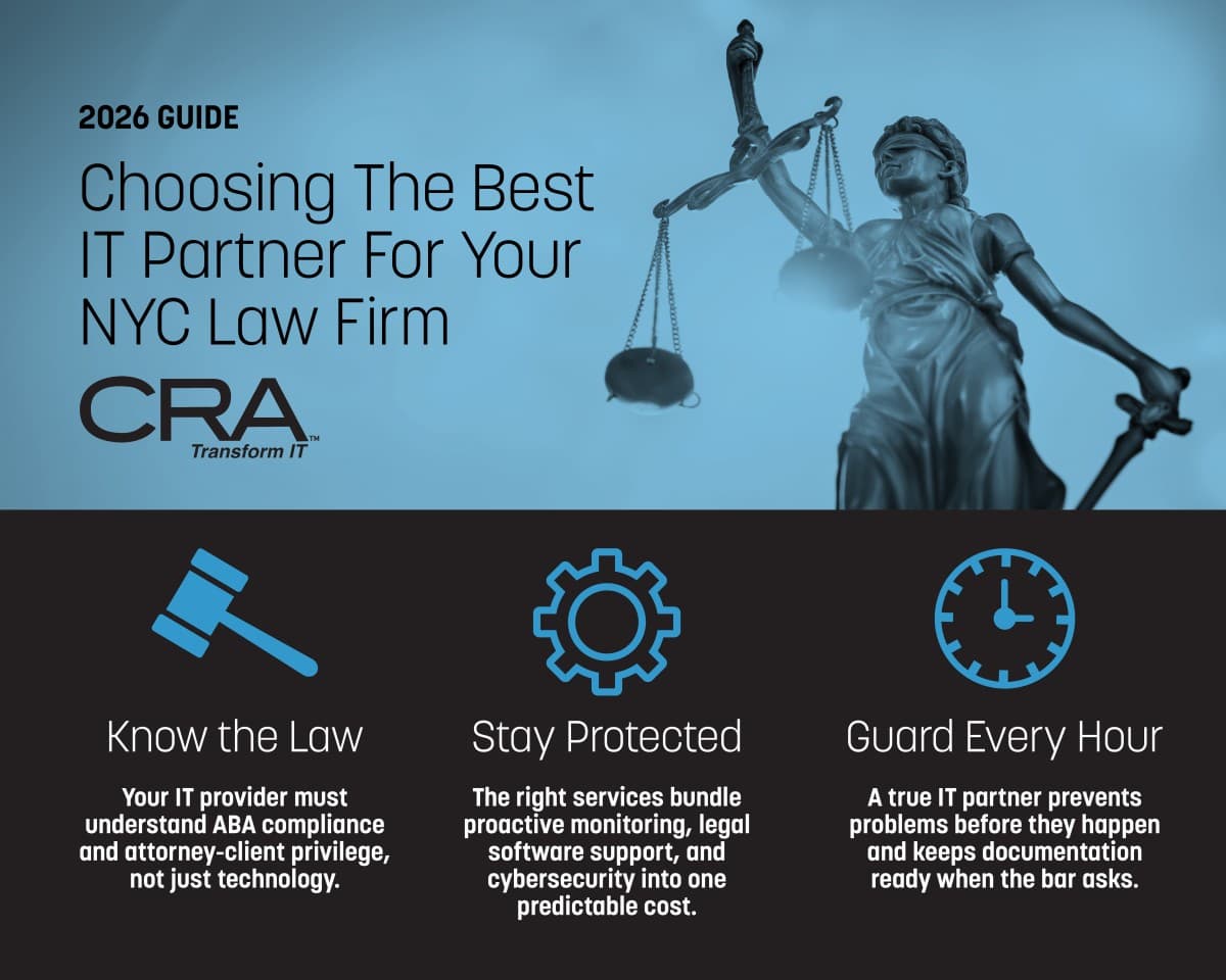 CRA publica la guía 2026 para ayudar a los bufetes de abogados de Nueva York a elegir el socio informático adecuado