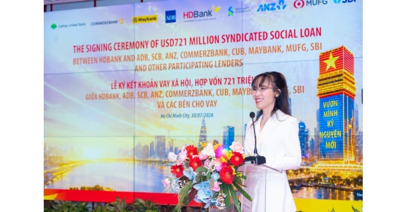 HDBank asegura un préstamo social sindicado internacional récord de 721 millones de dólares en Vietnam