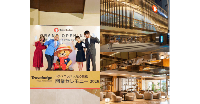 Travelodge Osaka Shinsaibashi abre sus puertas, presenta la mascota Trevor y planes de crecimiento en Japón