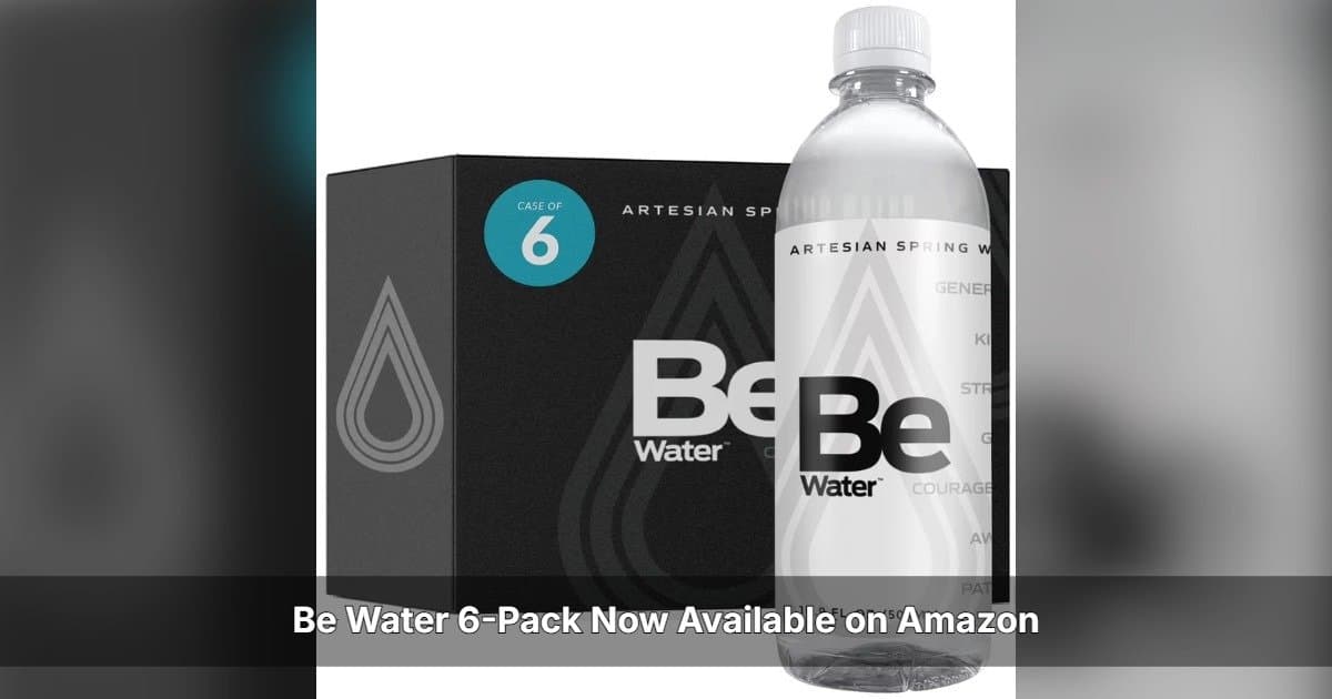 Paquete de 6 de Be Water ya disponible en Amazon, ampliando el acceso a agua de manantial artesiana premium estadounidense