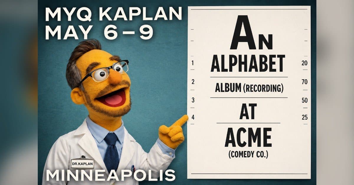 Myq Kaplan grabará un álbum de comedia estructurado en vivo en Acme Comedy de Minneapolis