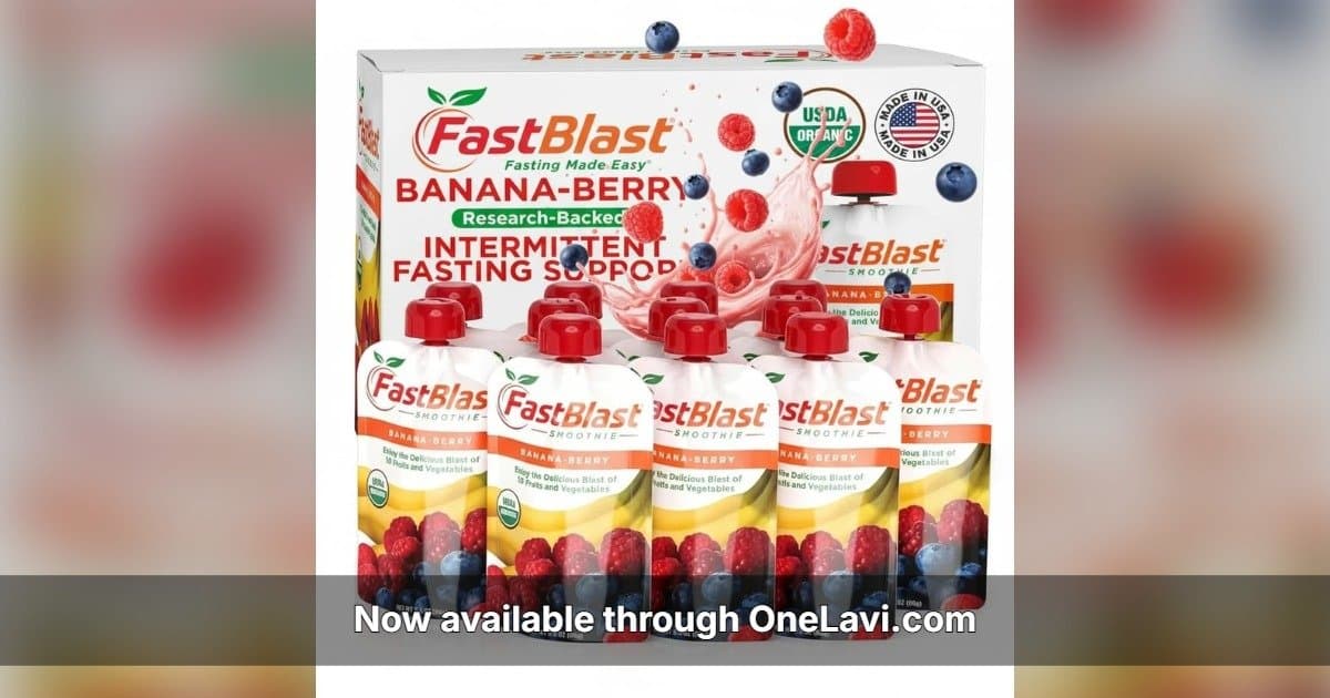Los Bolsitas de Smoothie de Banana y Baya Orgánicos USDA de FastBlast ya están disponibles en OneLavi