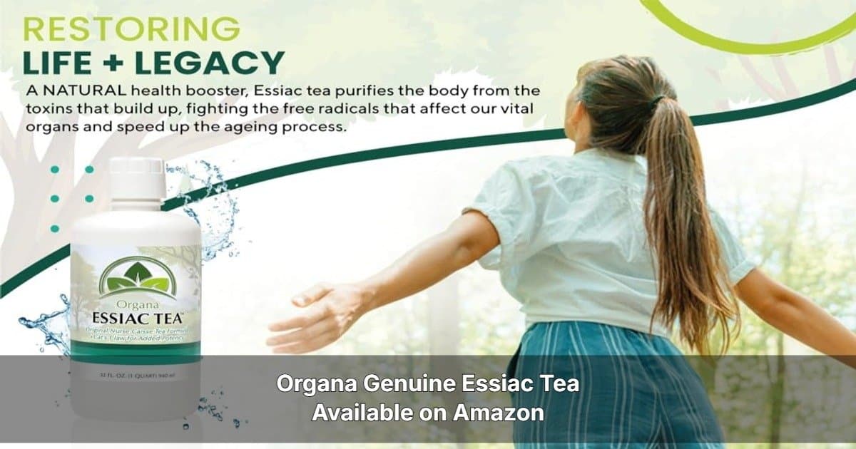 Té Essiac ORGANA recibe críticas positivas en Amazon, destacando su calidad herbal tradicional