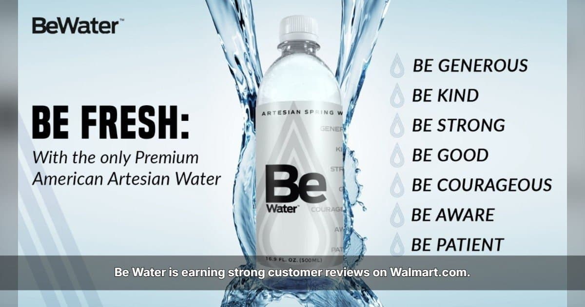 Be Water obtiene excelentes reseñas en Walmart.com por su sabor y suavidad