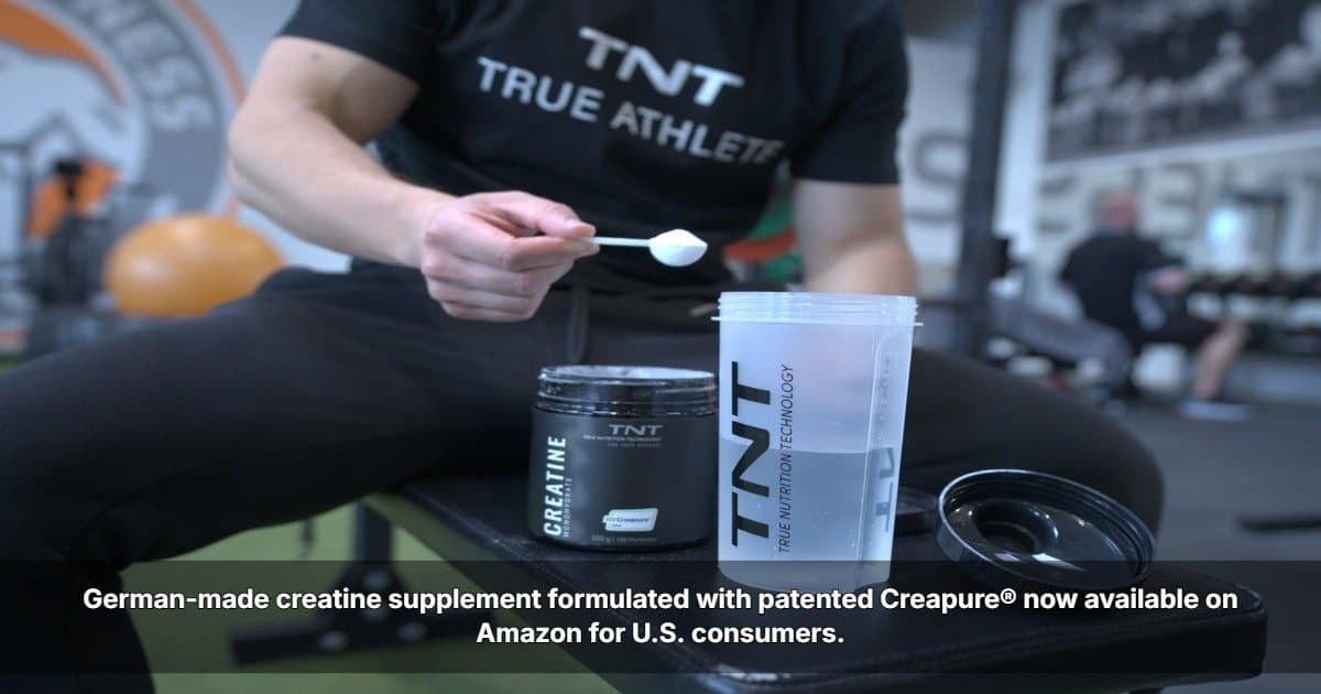 TNT lanza Creapure Creatine en Amazon, destacando la calidad y pureza alemana