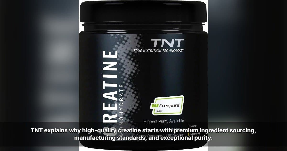 TNT destaca factores clave en la producción de creatina de alta calidad