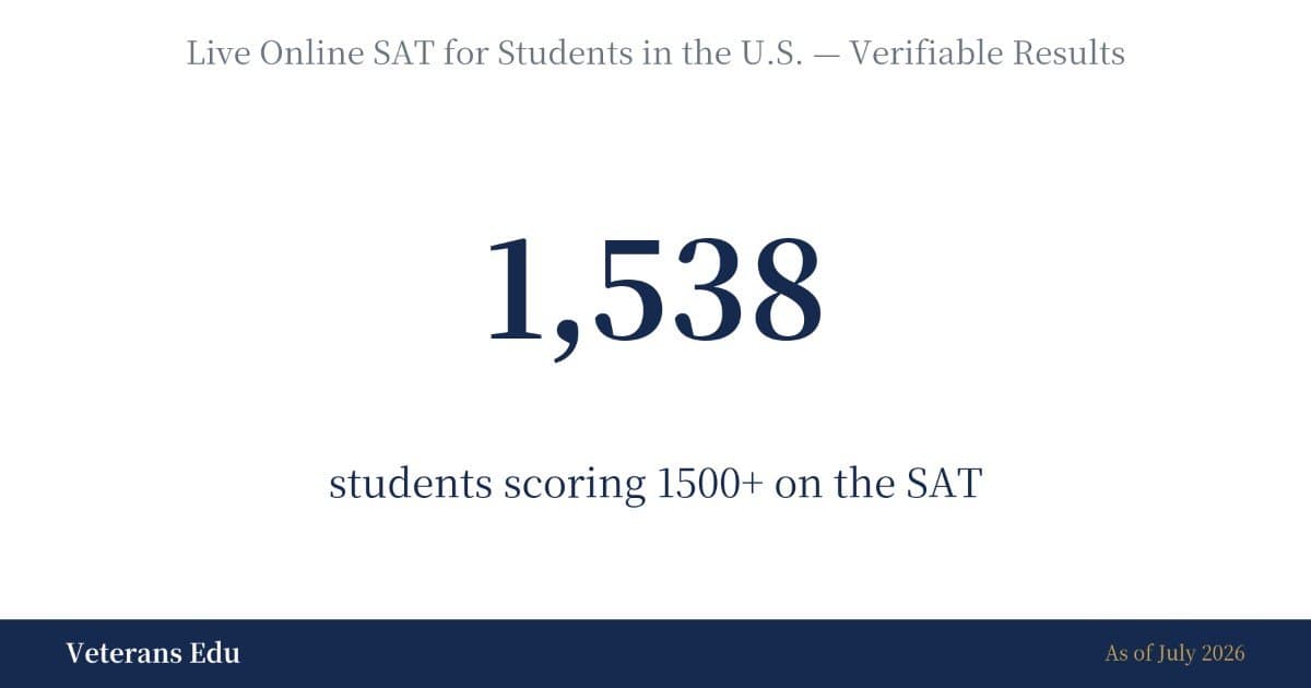 Veterans Edu amplía sus clases en vivo de SAT para estudiantes coreanos en zonas horarias de EE. UU.