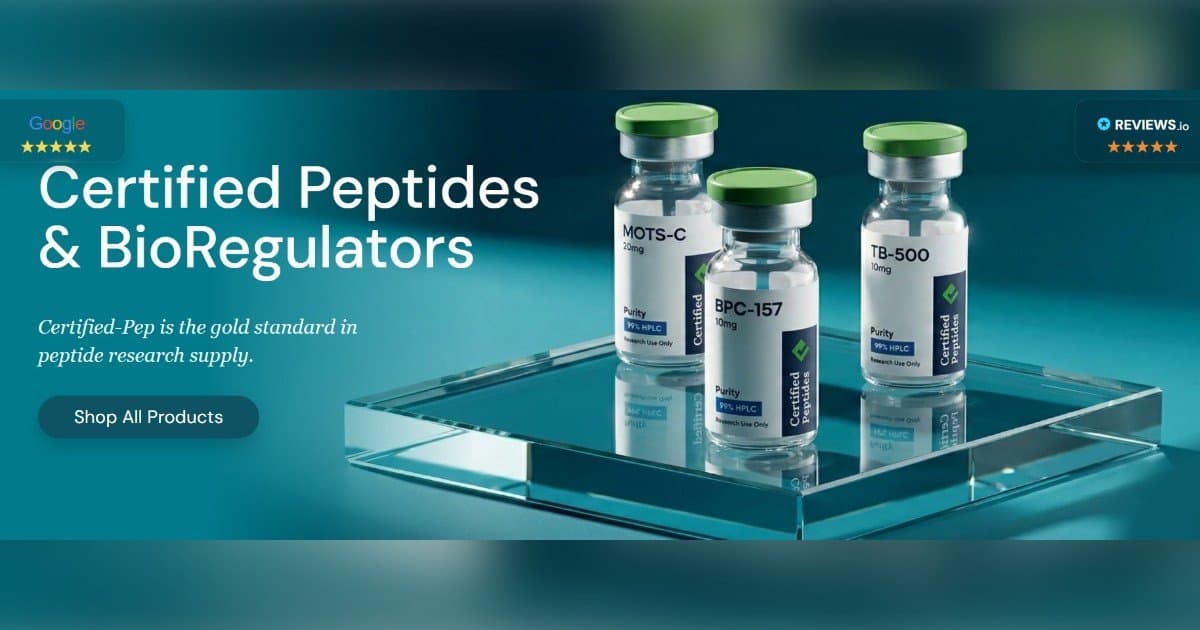 Certified-PEP destaca la fabricación en EE. UU. y las pruebas independientes para péptidos de investigación