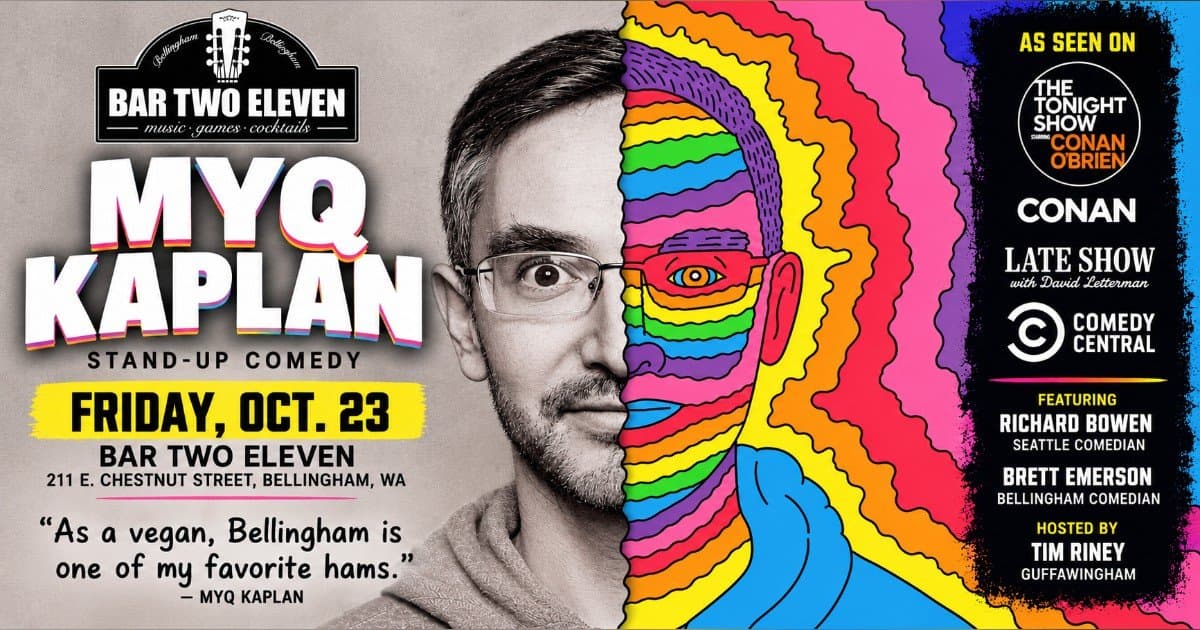 Myq Kaplan encabezará un espectáculo de comedia de una sola noche en Bellingham