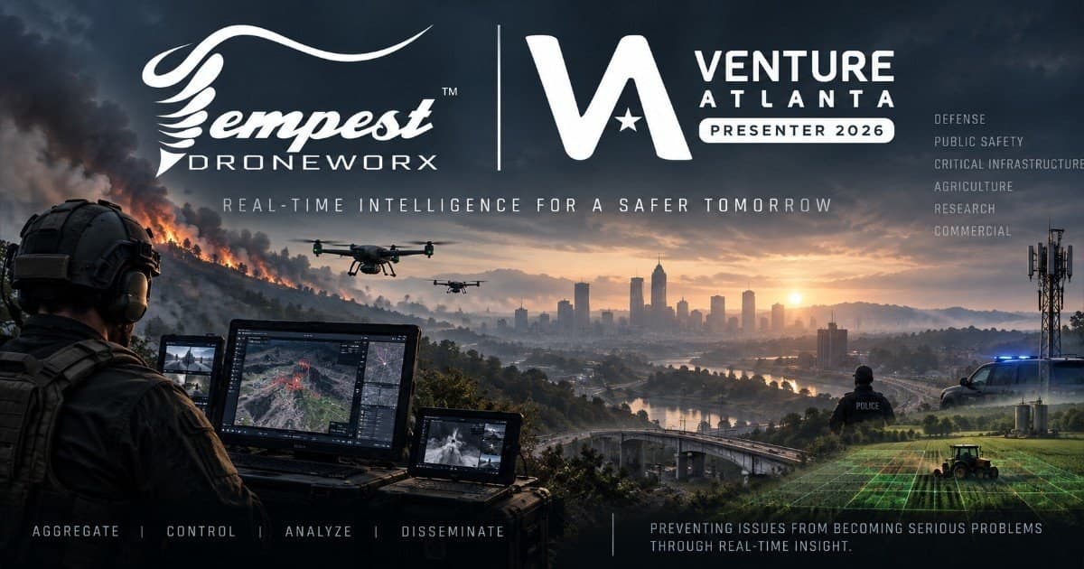 Tempest Droneworx seleccionada para presentar en Venture Atlanta 2026