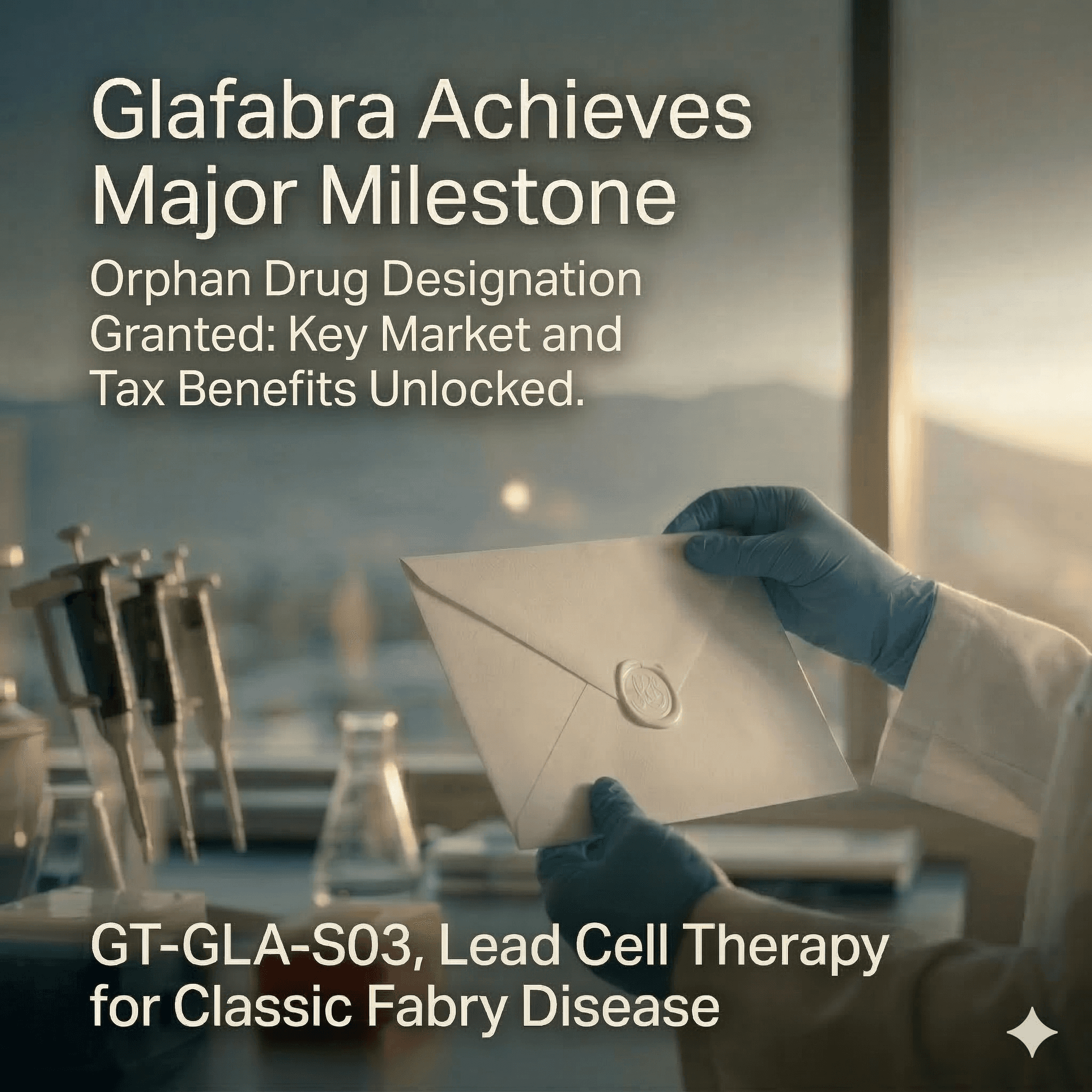 Glafabra Therapeutics recibe la Designación de Medicamento Huérfano de la FDA para GT-GLA-S03, avanzando en una terapia celular redosificable para la enfermedad de Fabry
