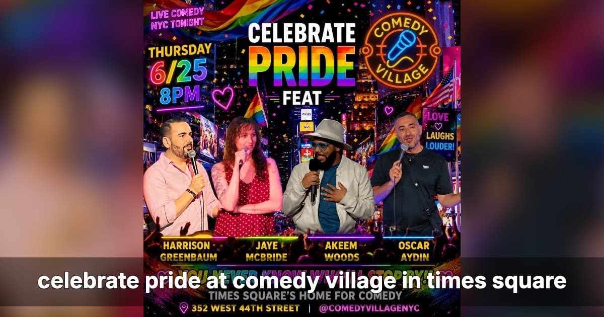 Comedy Village NYC anuncia espectáculos de comedia del Mes del Orgullo en Times Square