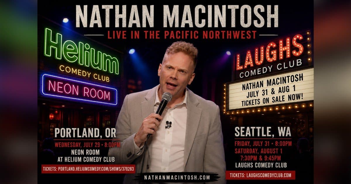 Nathan Macintosh traerá su gira de comedia en vivo a Portland y Seattle este verano