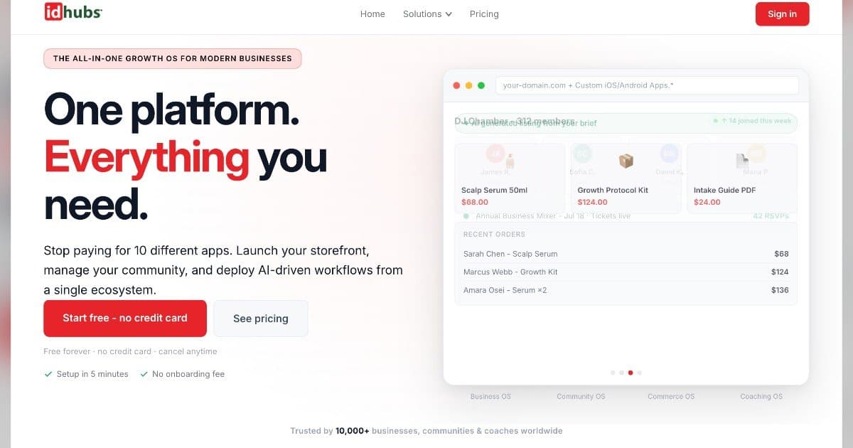 idhubs desafía el modelo de integración de software y lanza un sistema operativo unificado para la era de la IA